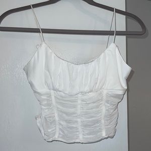 Princess Polly White Crop Top